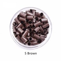 Perles Micro Link 2.8/3.0/3.4/4.0 MM, Tubes en Cuivre Non-Silicone avec Cap-Bell, Perles de Verrouillage, Anneaux Micro Link pour Extensions de Cheveux