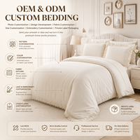 Ensemble de literie en dentelle de luxe sur mesure OEM ODM, design personnalisé, couleur du tissu, taille, broderie, logo, étiquette, emballage, housse de couette, ensemble de linge de lit