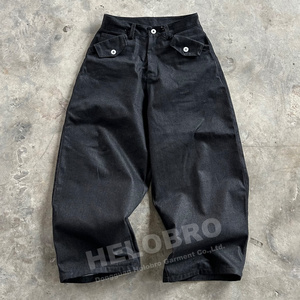 Conjunto de Chaqueta y Pantalones Vaqueros Vintage OEM <span class=keywords><strong>para</strong></span> <span class=keywords><strong>Hombre</strong></span>, Estilo <span class=keywords><strong>Bombero</strong></span>, Oversize, Ropa de Trabajo de Carpintero, con Botones - Product Image 4