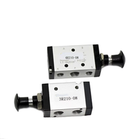 Vanne pneumatique manuelle série 4R210-08 5/2 voies en alliage d'aluminium, vanne de commande à tirage manuel, vanne de commande directionnelle mécanique pour air