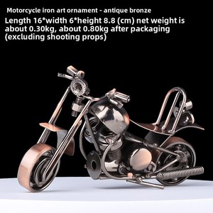 Modèle de moto et de voiture rétro nostalgique fait main, décoration de bureau à domicile, ornements pour cave à vin et bibliothèque, cadeau quotidien, Mainland TY-MX Retr - Product Image 6