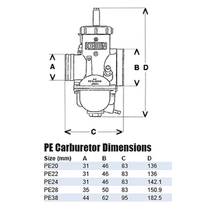 PE 21 24 26 28 30 32 38mm Carburador para Motocicleta Motor PWK Peças Acessórios Sistema de Combustível Peças sobressalentes <span class=keywords><strong>110cc</strong></span> 125cc 140cc - Product Image 6