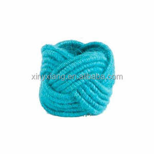 Servilleteros de yute trenzados al por mayor de fábrica, servilleteros de <span class=keywords><strong>cuerda</strong></span> de Yute natural tejidos a mano, servilleteros trenzados con nudo marinero - Product Image 2