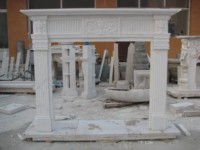 Cheminée en marbre blanc naturel de style victorien, sculptée à la main, pour décoration intérieure de villa, design d'usine, vente chaude