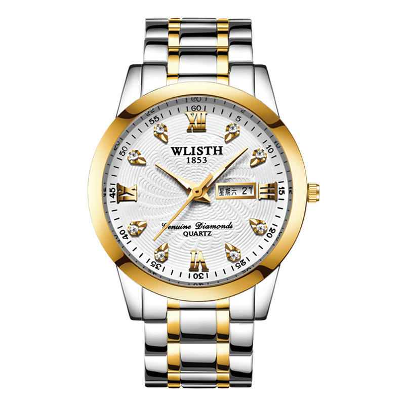 ผู้ชาย สีเงินและสีทอง - สีขาว