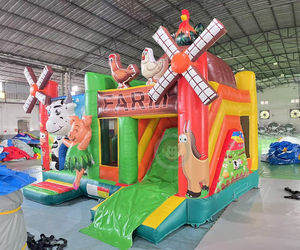 <span class=keywords><strong>Château</strong></span> gonflable combiné multifonctionnel 3D pour enfants, ferme miniature, à vendre - Product Image 2