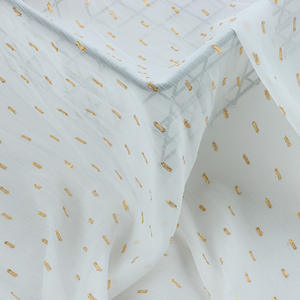 Tessuto in Chiffon Crepe 100% Poliestere Traspirante con Filo Dorato e Ritagli <span class=keywords><strong>per</strong></span> Abbigliamento - Product Image 5