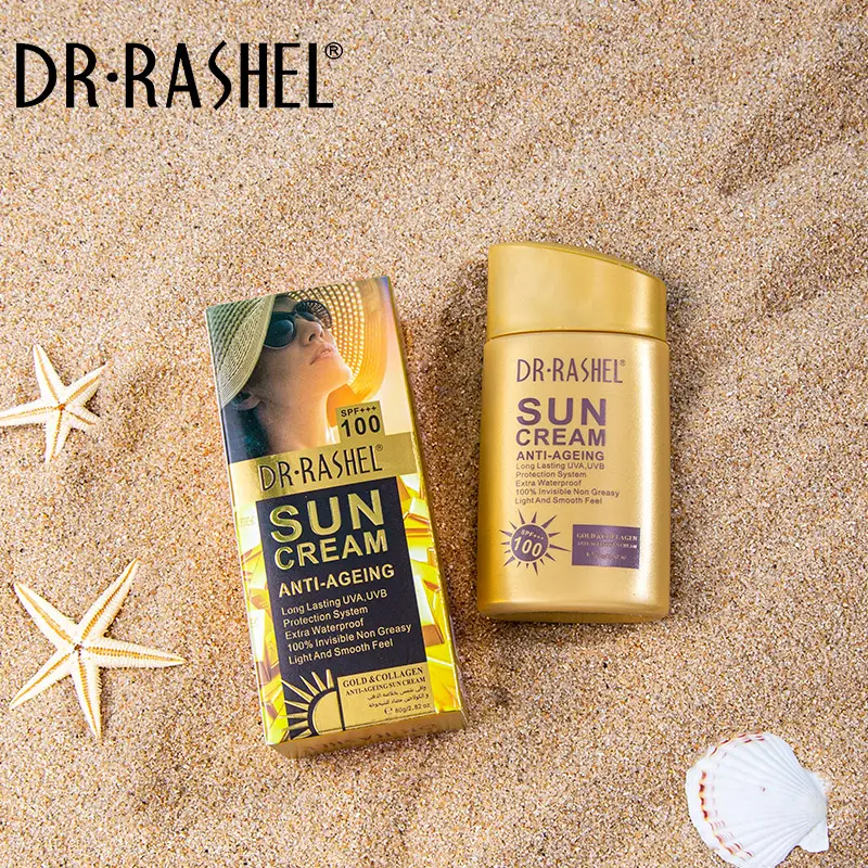 DR.RASHEL Sun Cream SPF 100 Anti-Aging Moisturizer UV Protector Waterproof Sunscreen Lotion