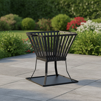Brasero d'extérieur élégant et durable pour charbon et bois, écologique, 10000-14999 BTU, pour jardin et terrasse