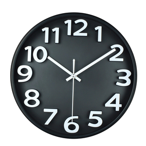 Prodotti per la casa 12 "decorazione del soggiorno 3 <span class=keywords><strong>D</strong></span> grande orologio digitale da parete in plastica rotonda Spray colorato orologio al quarzo - Product Image 2