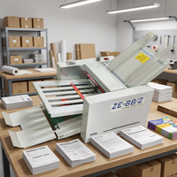 Machine à plier le papier entièrement automatique à haute efficacité ZE-8B/2, à économie d'énergie, haute précision pour livrets et feuilles d'instructions