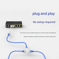Divisor de Cable de Red Uno a Dos, Monitoreo de Banda Ancha POE para Acceso Simultáneo a Internet, Conector de Cableado de Red 2 en 1