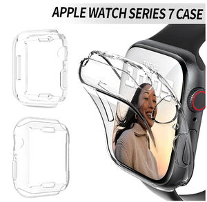 Protector de Pantalla Completo para <span class=keywords><strong>Apple</strong></span> <span class=keywords><strong>Watch</strong></span> Case Ultra 2 49mm 46mm 45mm 41mm, Funda de Reloj Transparente de Goma para Iwatch Series 10 9 8 - Product Image 2