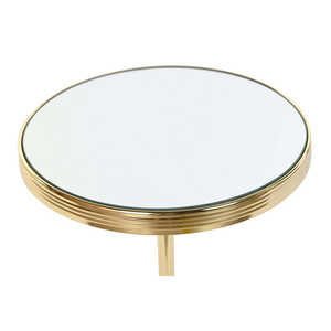 Brass <b>Side</b> <b>Table</b> with <b>Mirror</b> 42.5x42.5x49 cm, Gold - Product Image 1
