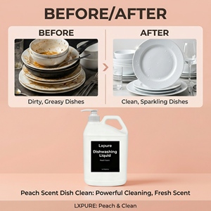 Factory Supply Lxpure Multi-Fragranced Dishwashing Liquid OEM 5L Powerful Degreasing <strong>Dish</strong> <strong>Detergent</strong> for Commercial and Home Use - Product Image 4