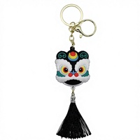 Porte-clés Décapsuleur Multifonctionnel en Caoutchouc 3D Personnalisé en Forme de Lion de Danse, Durable, pour Ampoules et Bouteilles - Vente en Gros