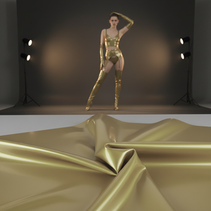 Feuille de Latex <span class=keywords><strong>Electrum</strong></span> métallique Feuille de caoutchouc naturel pour Fashion Shiy Clothes Service de traitement de coupe personnalisé - Product Image 2