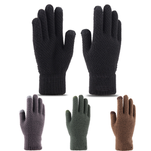 Gants d'hiver en <span class=keywords><strong>laine</strong></span> acrylique pour hommes et femmes, accessoire en tricot chaud et extensible - Product Image 1