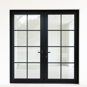 Cadre en aluminium noir moderne porte d'entrée principale porte extérieure étanche isolé insonorisé caractéristiques pour l'Amérique du Nord - Product Image 3