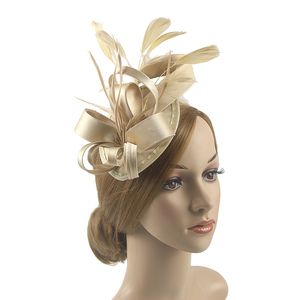 Boda fiesta de té cuentas plumas red velo malla flor diadema tocados sombrero para damas tocado de novia pinza de pelo elegante - Product Image 2