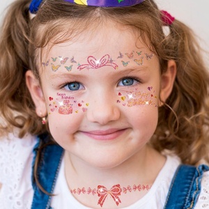 <span class=keywords><strong>Pegatinas</strong></span> Faciales Brillantes para Fiestas <span class=keywords><strong>de</strong></span> Cumpleaños, Lindas y Divertidas, para Celebraciones con Pasteles, Removibles, Desechables, Tatuajes <span class=keywords><strong>de</strong></span> Maquillaje, Seguras para Niños - Product Image 3
