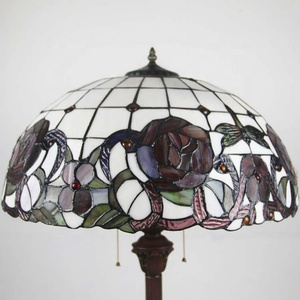 Lámpara de Pie Tiffany LongHuiJing de 20 Pulgadas con Pantalla de Vidrio con Diseño de Rosas - Product Image 5