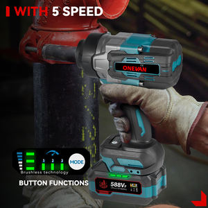 ประแจไฟฟ้าไร้สาย ONEVAN แรงบิด 1700 นิวตันเมตร แบบไร้แปรงถ่าน 3 ระดับความเร็ว พร้อมไฟ LED สำหรับแบตเตอรี่ 18V - Product Image 6