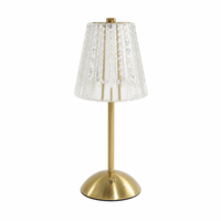 Luxuriöse Kabellose Aufladbare Kristall-LED-Lampe, 3-Farben Stufenlos Dimmbar für Hotel Restaurant Bar, Großhandel OEM Anpassbar