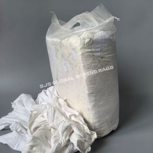 Trapos de Felpa Blancos, Trapos Cortados, Paños de Limpieza de Algodón, Trapos Industriales para Limpiar Máquinas - Product Image 1