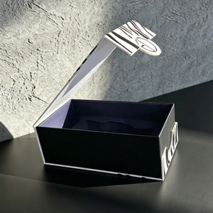 Boîte à <span class=keywords><strong>parfum</strong></span> à rabat personnalisée à motif zèbre, boîte en papier rigide noir et blanc, emballage cadeau de luxe pour cosmétiques et parfums - Product Image 3