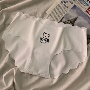 Culottes pour femmes de haute qualité en soie glacée, taille basse, une pièce, imprimé <span class=keywords><strong>ours</strong></span>, séchage rapide, entrejambe en coton, mignonnes, respirantes, sans trace - Product Image 5