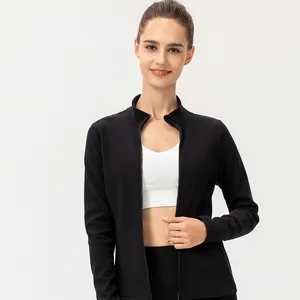 Reiß verschluss Turn jacke für Frauen enge Fitness Laufsport Yoga tragen hochwertige Top