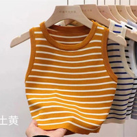 Camiseta deportiva a rayas de verano, tendencia en ventas, para mujer.
