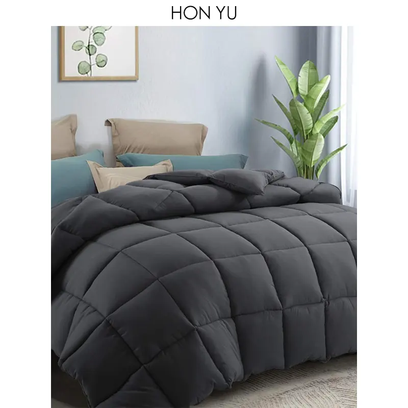 Chần Comforter Với Góc Tab Bộ Đồ Giường Comforter Duvet Chèn Hộp Khâu Sợi Nhỏ Mùa Đông Mền Cho Giường Bán Buôn