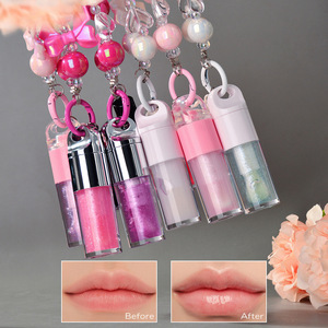 MLM Customizable <b>Lip</b> Oil 1+1 Pearl Bracelet <b>Lip</b> Gloss Mirror Shine Color Changing <b>Lip</b> Oil Fruit Fragrance Nourishing <b>Lip</b> Care - Product Image 2