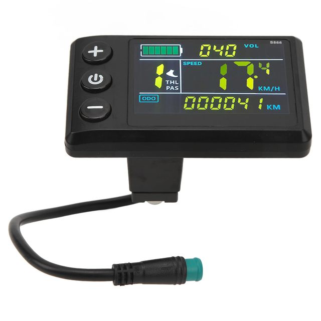 JN TFT S866 Electric Bike LCD Display Meter Electric Scooter Color Screen Display 5pin 24V 36V 48V Bicycle Speedometer Odometer