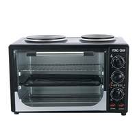 Four électrique domestique 3100W avec prise UE, four à pizza et pâtisserie 30L avec double plaques chauffantes