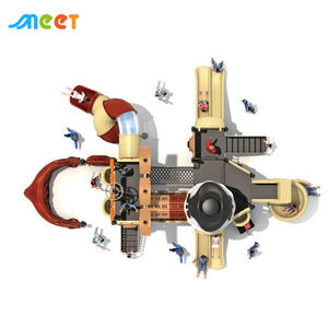 معدات ملعب خارجي على شكل سفينة قراصنة MT-HDD007 مع زلاقات بلاستيكية للحدائق وملاعب الترفيه - Product Image 3