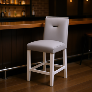 Ariya <b>Grey</b> <b>Bar</b> <b>Stool</b> Kit Of 2 Modern <b>Fabric</b> Metal Base Commercial Furniture - Product Image 2