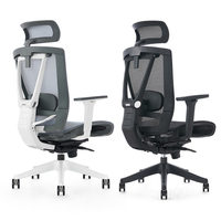 Chaise de bureau de direction traditionnelle à dossier haut avec caractéristiques réglables Chaise de direction ergonomique au design moderne en tissu