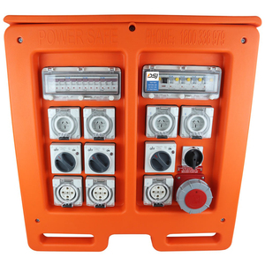 Caja <span class=keywords><strong>de</strong></span> Distribución <span class=keywords><strong>de</strong></span> Energía Trifásica Portátil IP65 <span class=keywords><strong>de</strong></span> 10kA 125A, Tomacorriente en Cascada con Interruptor Tipo CEE, Tablero <span class=keywords><strong>de</strong></span> Energía Temporal Multifuncional - Product Image 1