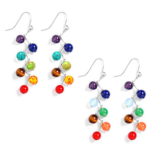 Bông Tai Yoga Đá Tự Nhiên Yoga Chakra Bông Tai Stud Chandelier Dangle Cho Phụ Nữ Trang Sức Thời Trang - Product Image 6