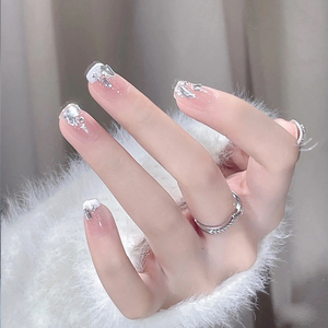 <span class=keywords><strong>Uñas</strong></span> Postizas Cuadradas <span class=keywords><strong>con</strong></span> Acentos de Diamantes de Imitación, de ABS, <span class=keywords><strong>con</strong></span> Pegamento, 24 Piezas, Reutilizables, <span class=keywords><strong>Color</strong></span> <span class=keywords><strong>Rosa</strong></span> <span class=keywords><strong>Nude</strong></span>, Set de Arte de <span class=keywords><strong>Uñas</strong></span> para Mujer - Product Image 2