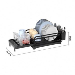 Étagère de rangement multifonctionnelle à double niveau rétractable en métal, écologique, gain de place, compatible lave-vaisselle, pour - Product Image 4