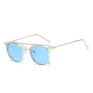 Metal Vintage Square Magnet Polarized Sunglasses Women Fashion Men Luxury Eyeglasses Optical Glasses Frame