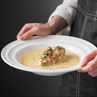 Noordse restaurant servies 10 inch bulk witte diepe melamine borden voor hotels, verjaardagen - aanpasbaar, milieuvriendelijk, vaatwasserbestendig