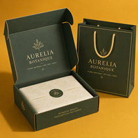Boîte d'expédition pour colis aériens sur mesure avec sac cadeau en papier imprimé assorti pour l'emballage de chaussettes, soutiens-gorge, sous-vêtements et vêtements