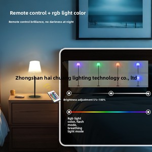 Lampada da Tavolo LED Solare per Esterni, Stile Nordico, <span class=keywords><strong>RGB</strong></span>, Impermeabile, Ricaricabile, Decorativa per Ristoranti e Campeggio - Product Image 4