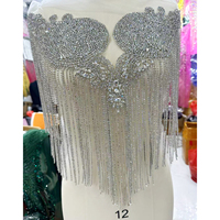 Pièces de col brodées avec effet 3D, revente par les créateurs de vêtements, perles de verre, paillettes, strass pour robes