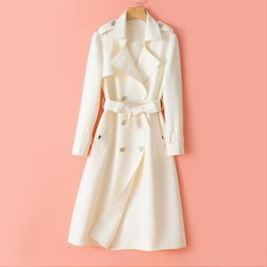 Cappotto <span class=keywords><strong>Trench</strong></span> <span class=keywords><strong>Beige</strong></span> di Alta Qualità, Nuovo Modello 2025, Lunghezza Media, Effetto Ringiovanente, Elegante e Raffinato, con Laccetti, per <span class=keywords><strong>Donna</strong></span> - Product Image 6